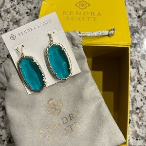 Kendra Scott aqua stone earrings